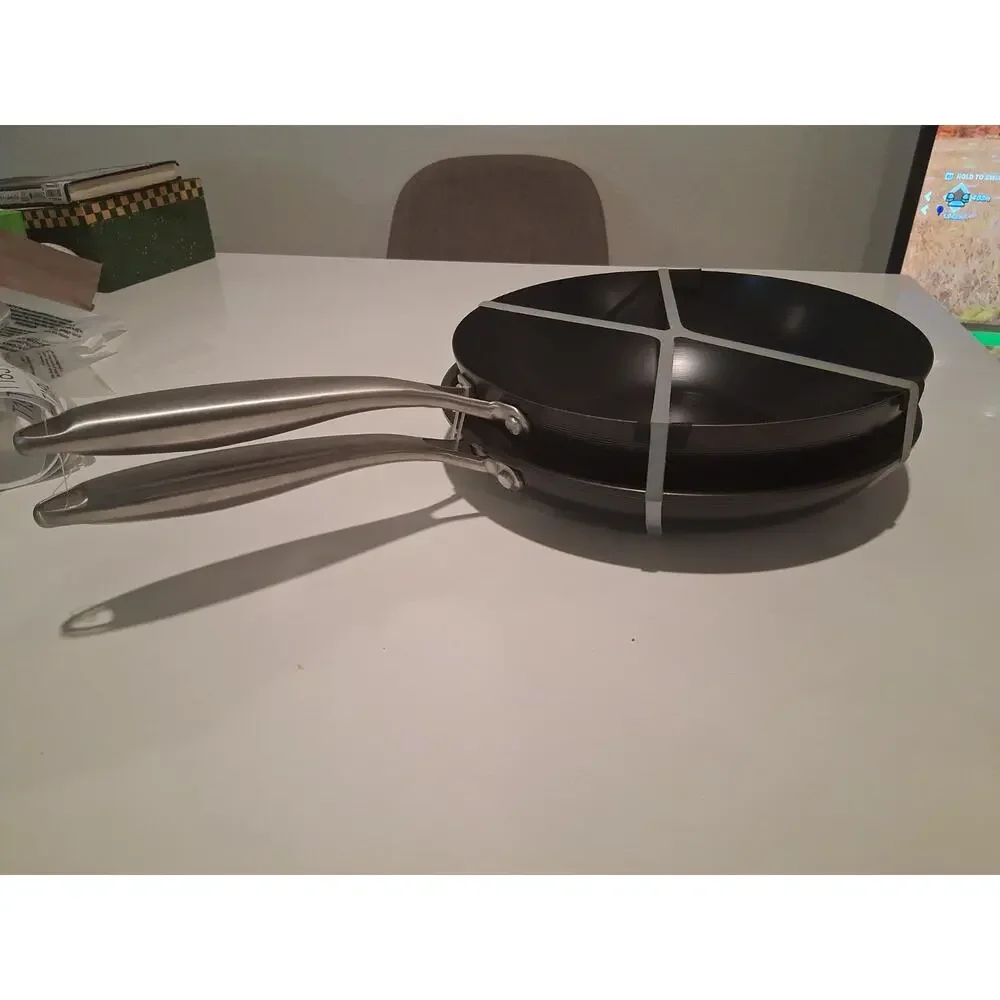 Nordic Ware 2-Piece Nonstick Divided Cookware Set Deep Sauté Pan & Skillet